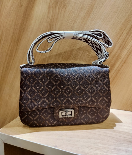 Brown sling bag with Belt