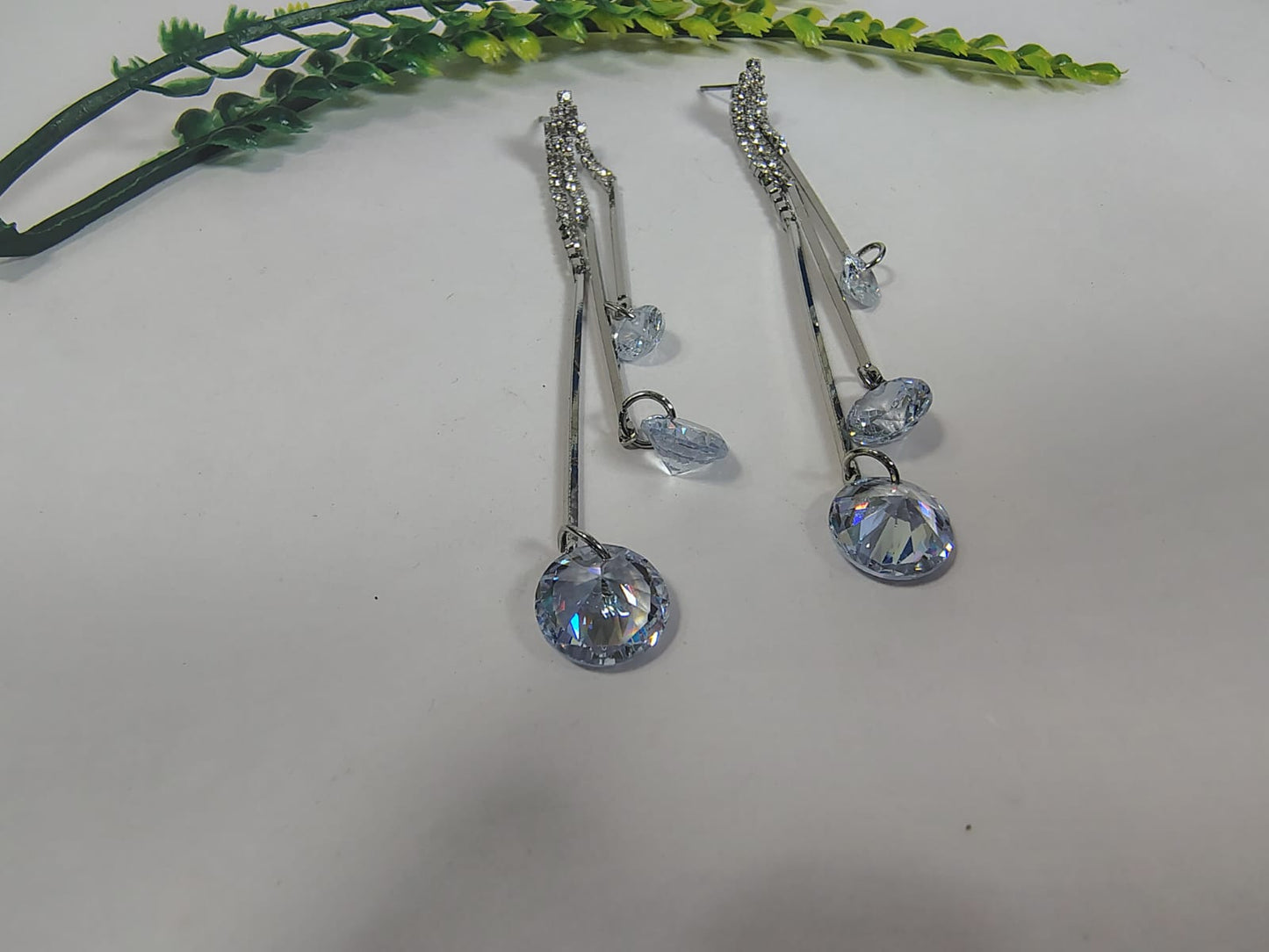 silver crystal drop