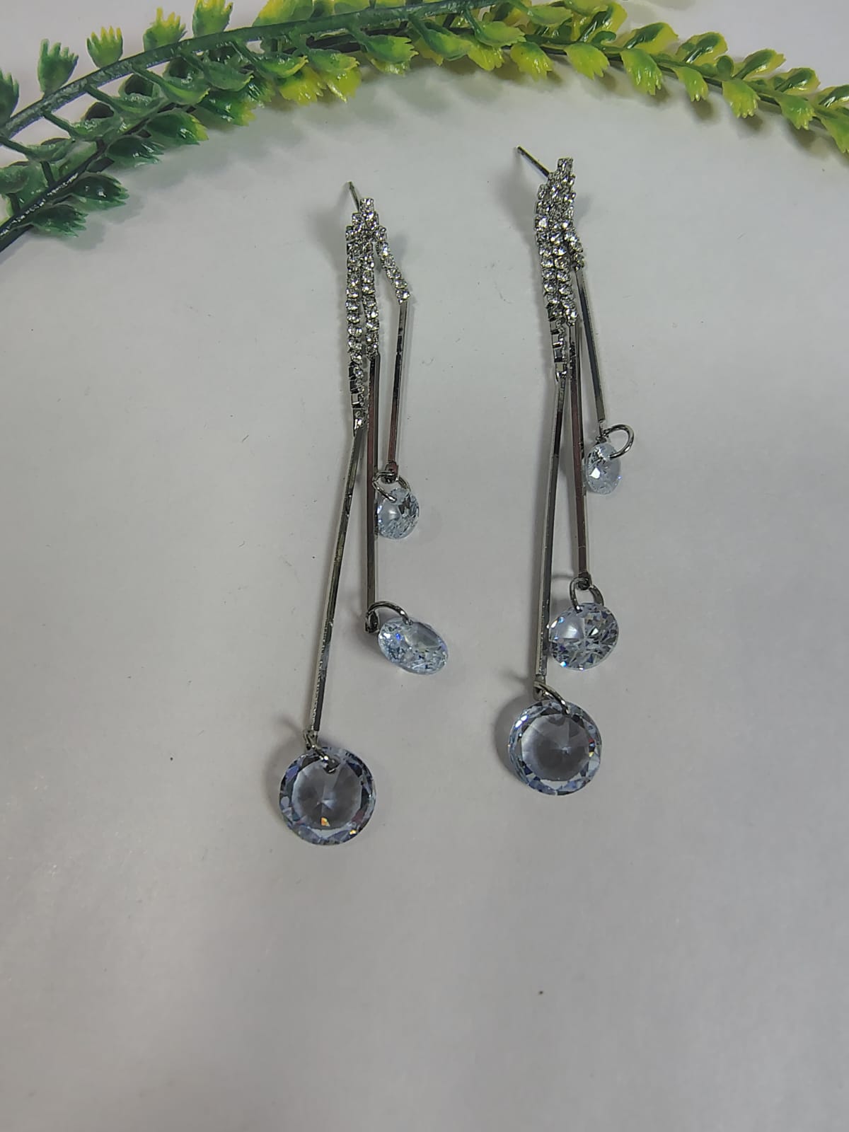 silver crystal drop
