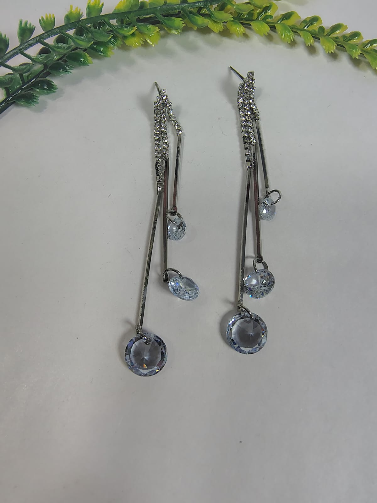 silver crystal drop