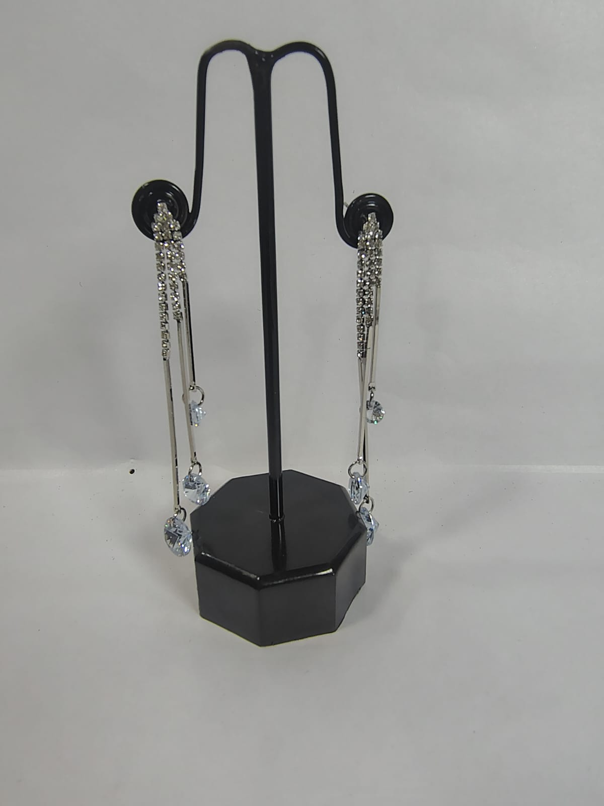 silver crystal drop