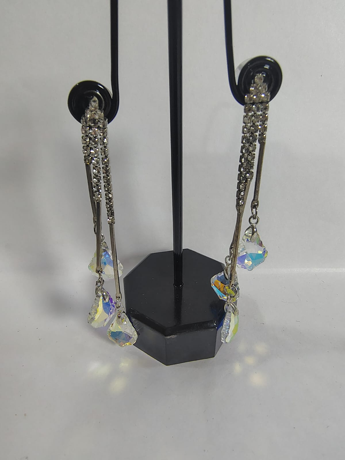 silver crystal drop