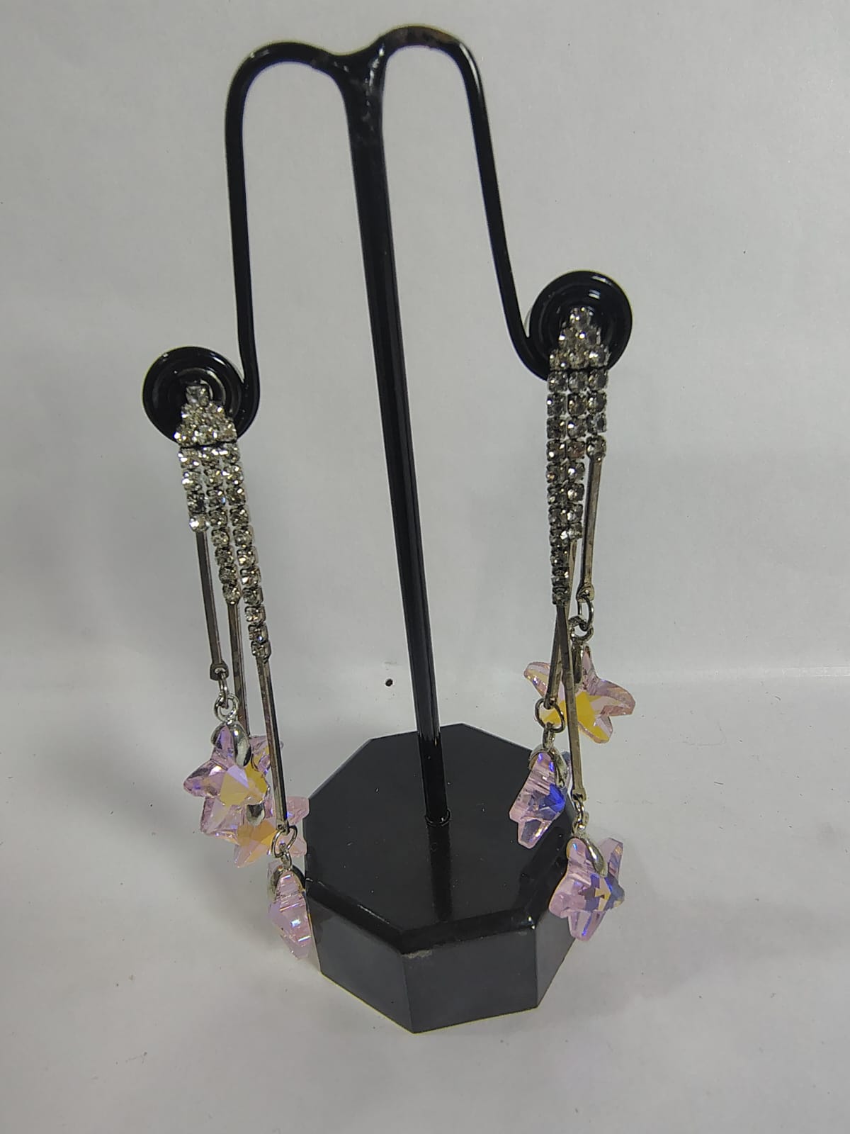 Wincham Fashion House aurora borealis Chandelier drops earrings with colorful crystal accents
