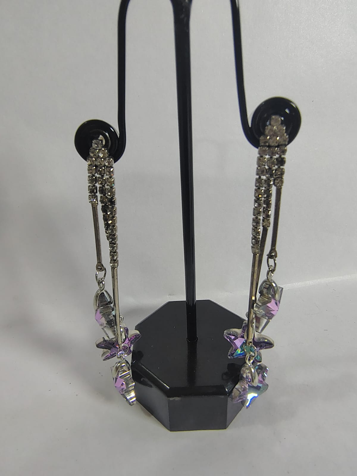 Wincham Fashion House Aurora Borealis Chandelier Drops Earrings with Elegant Crystal Design