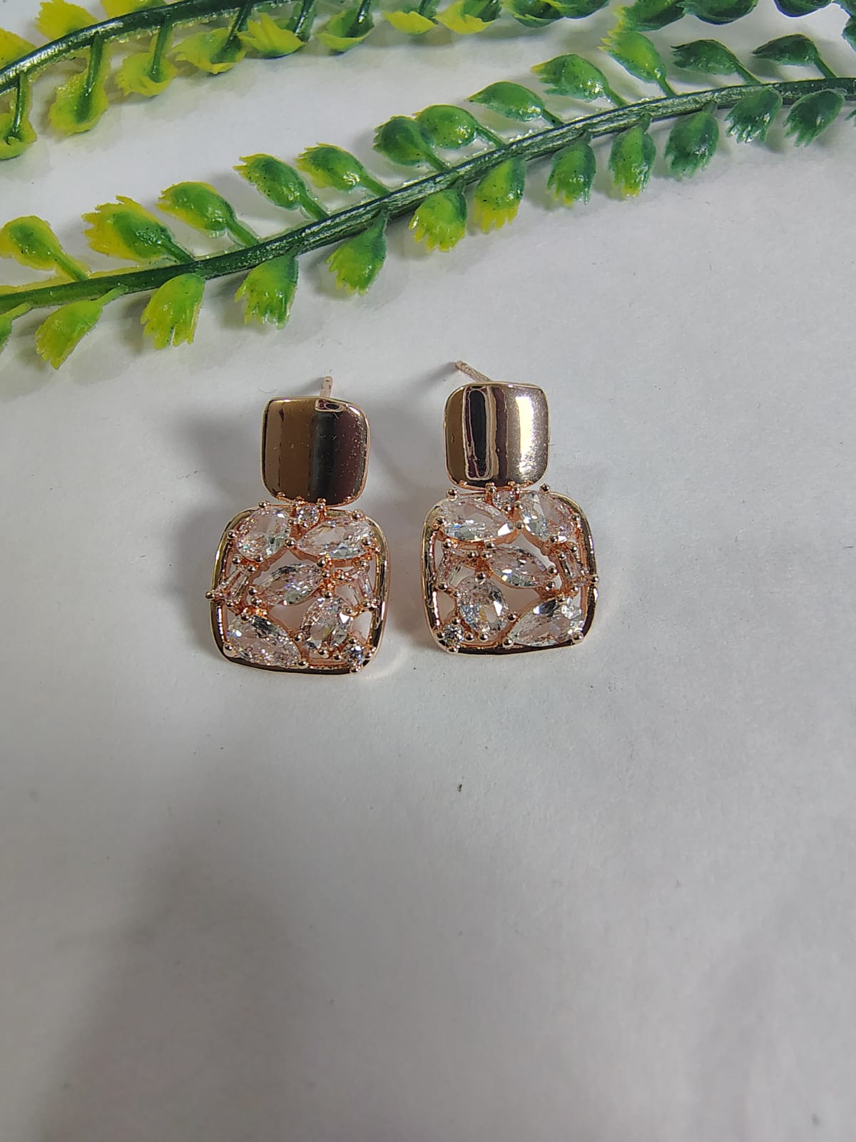 Elegant Wincham Fashion House drop AD earrings with sparkling crystals in a stylish design