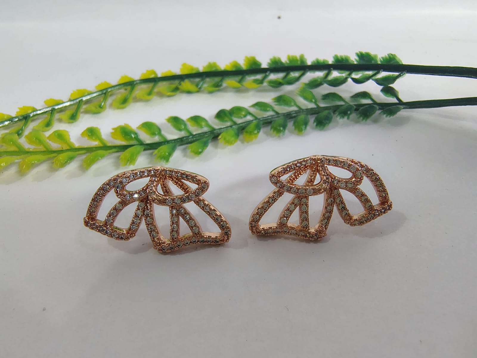 Wincham Fashion House sparkling ear stud earrings with a unique butterfly design